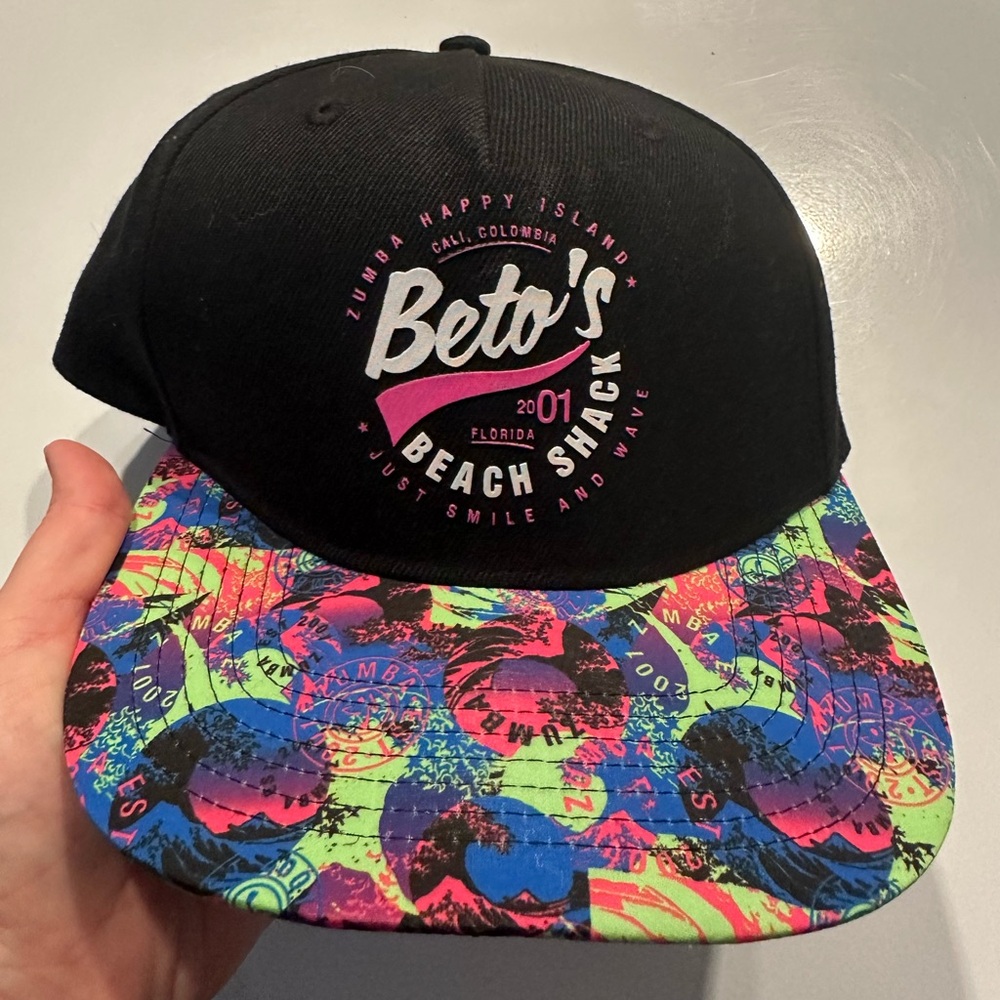 Zumba Fitness Black and Multicolor Cap